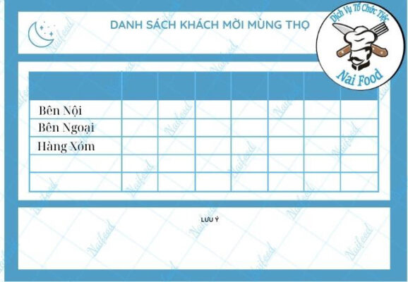 Lên danh sách khách mời