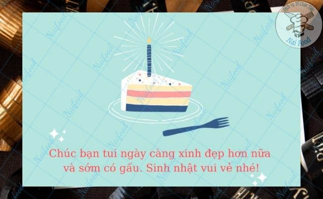 Mẫu thiệp chúc mừng sinh nhật bạn thân đơn giản