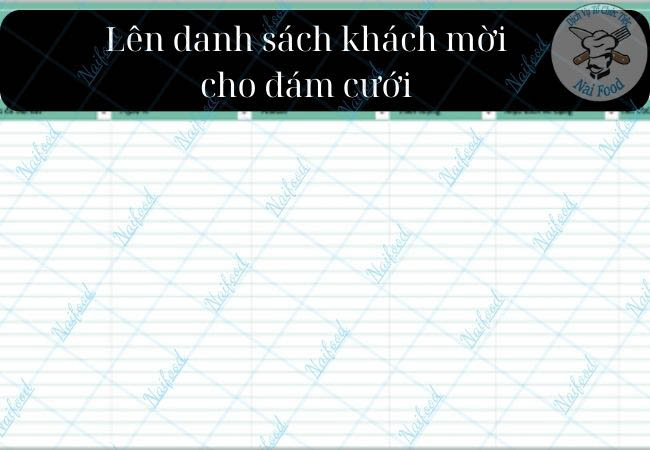 Lên danh sách khách mời cho đám cưới