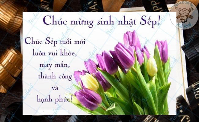 Mẫu thiệp chúc mừng sinh nhật sếp đơn giản đầy ý nghĩa