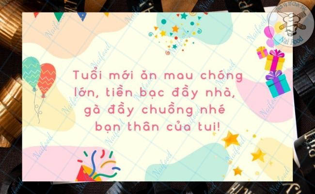 Mẫu thiệp chúc mừng sinh nhật bạn thân hài hước