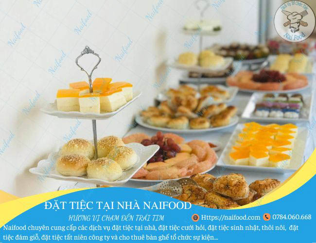 Thực đơn đặt tiệc buffet ngọt tại nhà