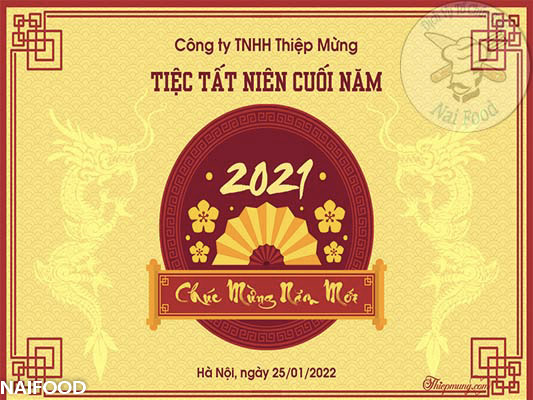 thư mời tiệc tất niên ấn tượng