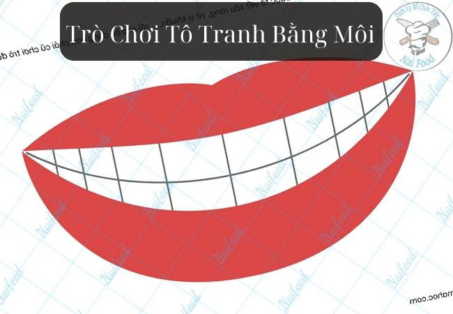 Trò chơi vẽ tranh bằng môi.