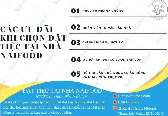 Ưu điểm khi lựa chọn dịch vụ nấu tiệc của Naifood