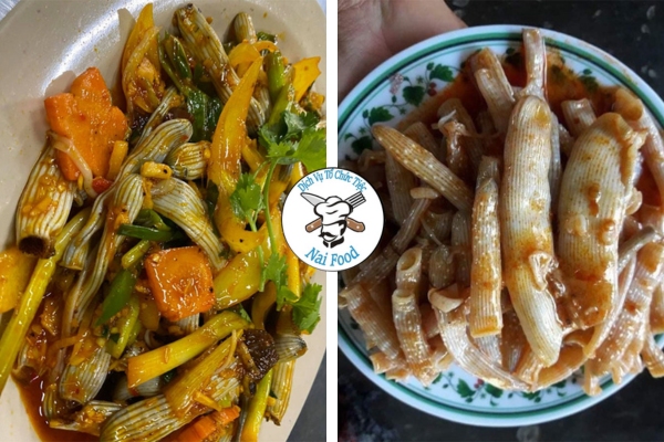 Sá sùng xào tỏi Sá sùng xào tỏi