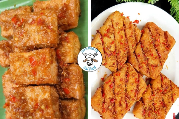 Đậu hũ chiên sả ớt Đậu hũ chiên sả ớt