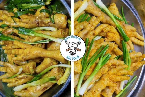 Chân gà hấp hành