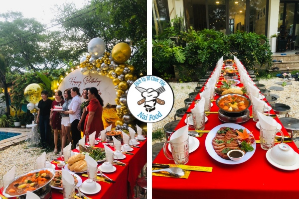 Bàn tiệc với set up chuyên nghiệp Bàn tiệc với set up chuyên nghiệp