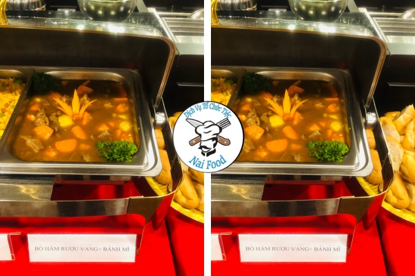 Bò hầm rượu vang+ bánh mì Bò hầm rượu vang+ bánh mì