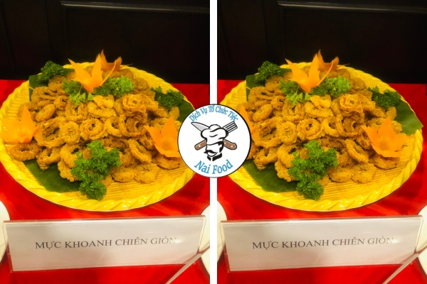 Mực khoanh chiên giòn Mực khoanh chiên giòn