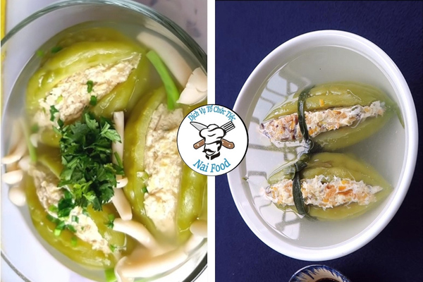 Canh khổ qua nhồi thịt chay Canh khổ qua nhồi thịt chay