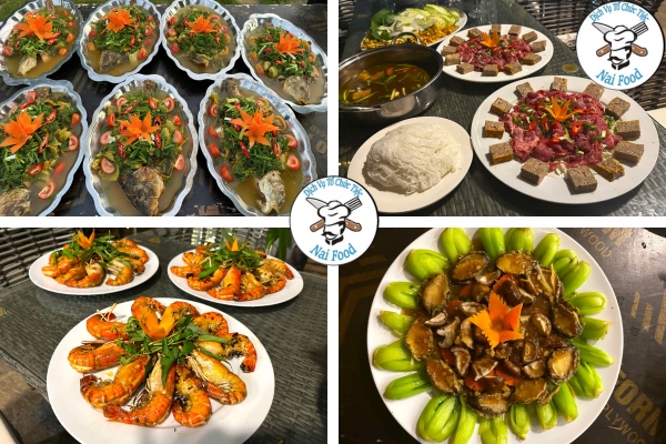 Thực đơn đãi tiệc do ca sĩ Quách Thành Danh chọn.