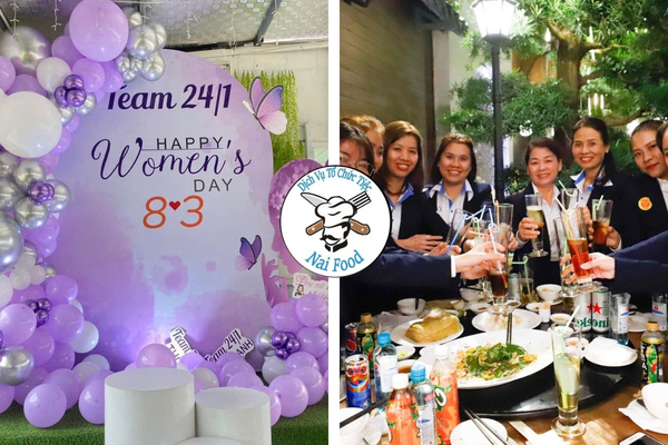 Naifood tổ chức tiệc 8/3 trọn gói bao gồm những hạng mục nào?