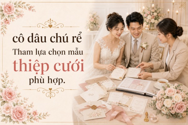 Lựa chọn mẫu thiệp cưới phù hợp.