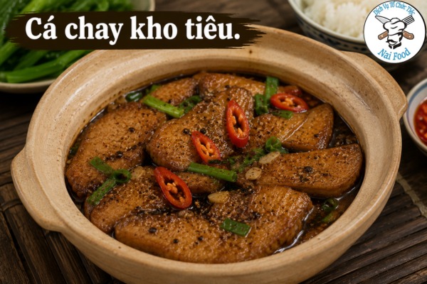 Cá chay kho tiêu.
