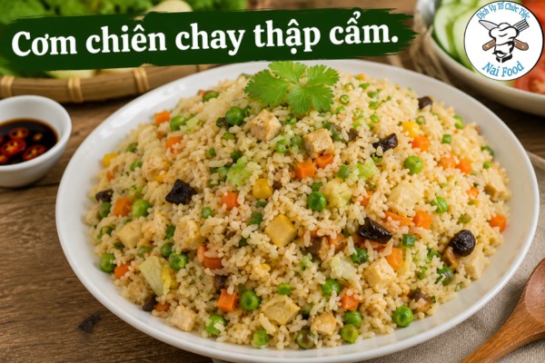 Cơm chiên chay thập cẩm.