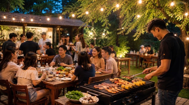 Tổ chức tiệc BBQ ngoài trời