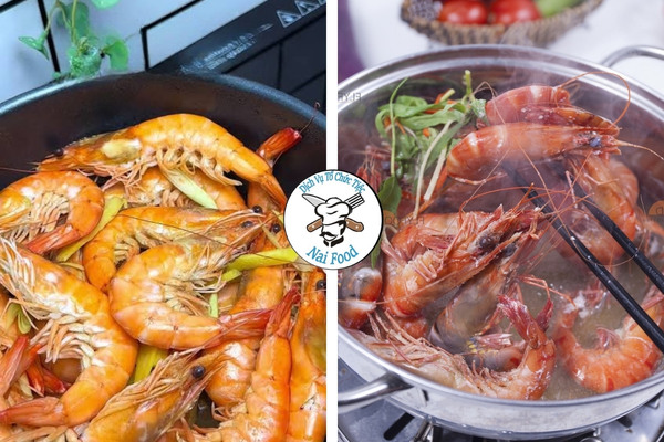 Tôm hấp nước dừa