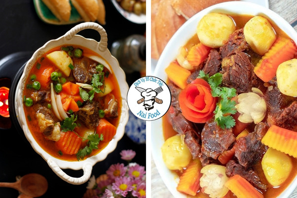 Bò nấu lagu + bánh mỳ