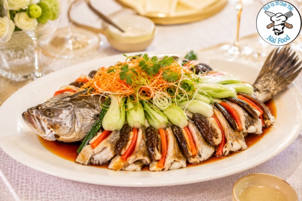 Cá chẽm hấp kỳ lân.
