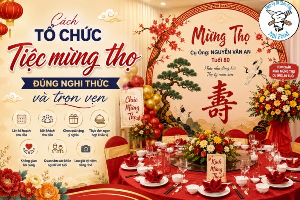 Cách tổ chức tiệc mừng thọ đúng nghi thức và trọn vẹn