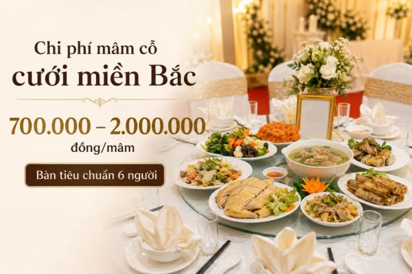 Chi phí mâm cỗ cưới miền Bắc khoảng bao nhiêu?