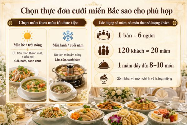 Chọn thực đơn cưới miền Bắc sao cho phù hợp