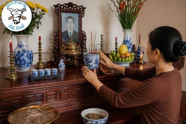 Dọn dẹp bàn thờ, không gian thờ cúng: