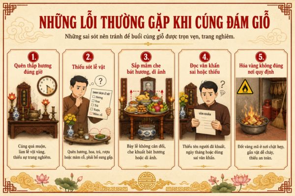 Những lỗi thường gặp khi cúng đám giỗ.