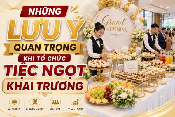 Những lưu ý quan trọng khi tổ chức tiệc ngọt khai trương