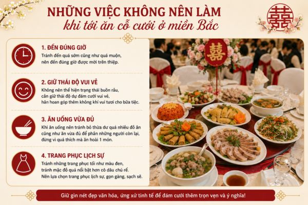 Những việc không nên làm khi tới ăn cỗ cưới ở miền Bắc
