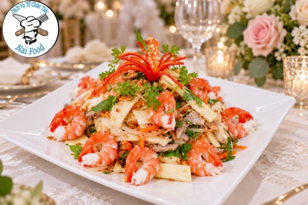 Gỏi củ hủ dừa tôm thịt.