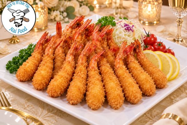 Tôm lăn mè chiên xù