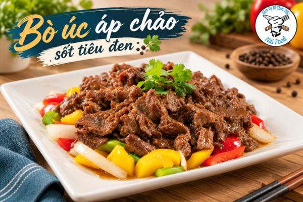 Bò úc áp chảo sốt tiêu đen