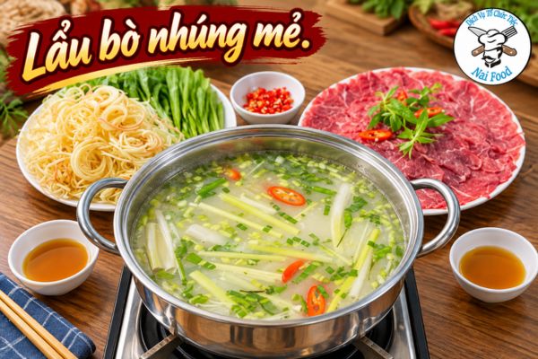 Lẩu bò nhúng mẻ
