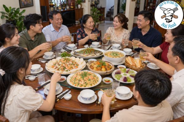 Bàn tiệc 10 người gồm 6 món