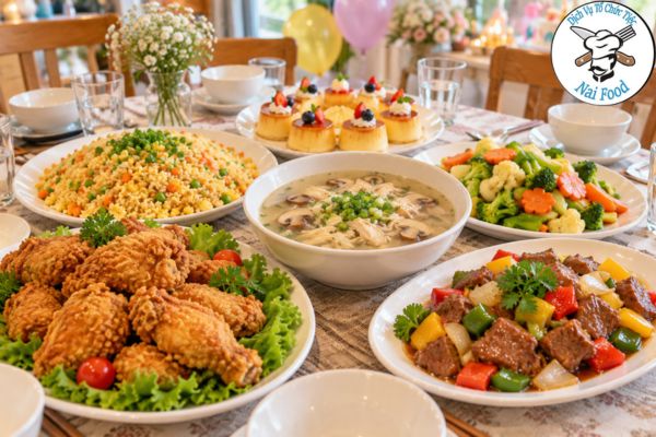 Thực đơn tiệc mặn sinh nhật cho bé