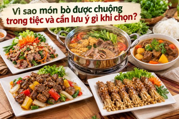 Món bò luôn được ưa thích trong các bữa tiệc